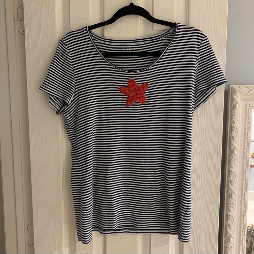 Talbots Starfish Striped Tee